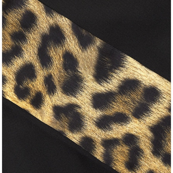 Terez Leopard-Print Side-Stripe Track Pants Large - Picture 3 of 5